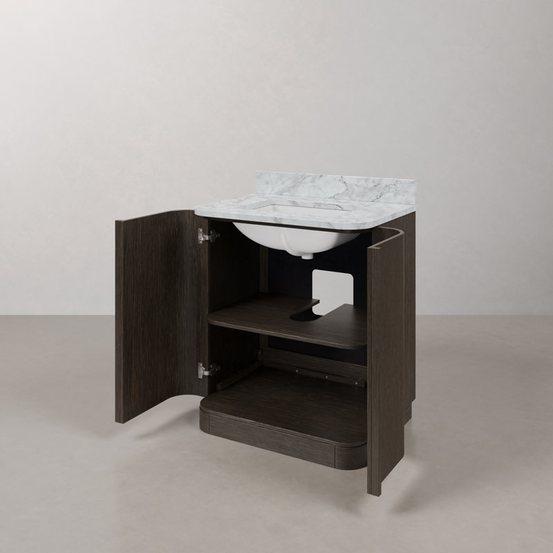 Water Creation Oxford Mid-Century Style Bathroom Vanity, 30"