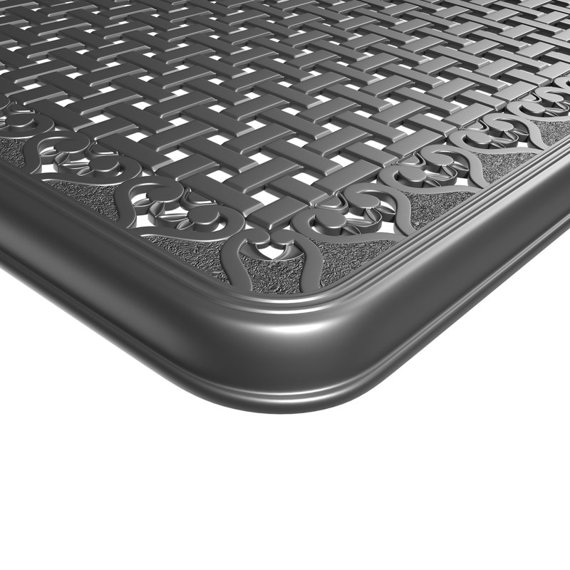 Ensemble de salle à manger 7 pièces en fonte d'aluminium toutes saisons comprenant 2 chaises pivotantes, 4 chaises et une table rectangulaire avec cadre noir