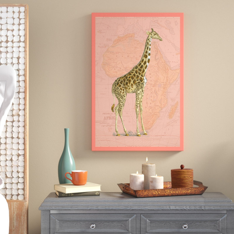 African Animals On Coral I by Studio W - Painting on Canvas, 76cm H x 51cm W, Wrapped Canvas