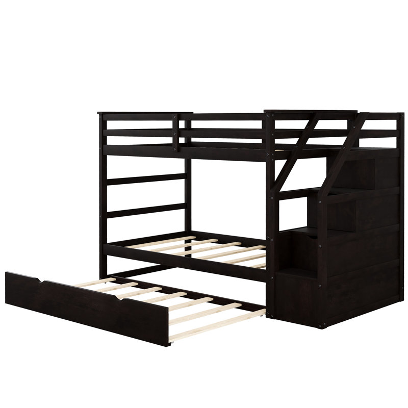 Lit superposé Twintwin avec lit gigogne fonctionnel et 3 solutions de rangement soignées