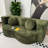 47.24"Green linen-blend loveseat with throw pillows