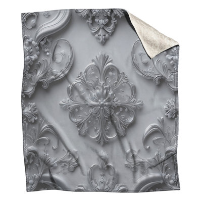 Ornate Silver Embellishments Blankets