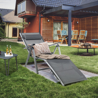 Lilijana Outdoor Metal Chaise Lounge