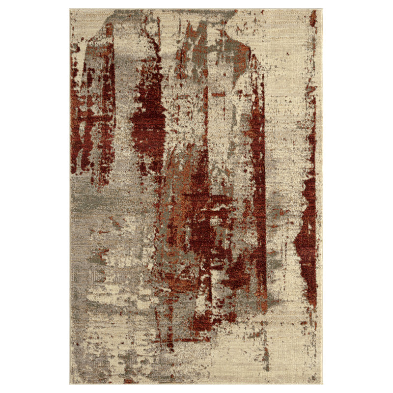 Tapis beige Asif Southwestern, Rectangle 6 pi x 9 pi