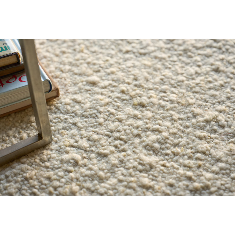 Pompano flatweave Wool/Jute Ivory/Gray/Beige Area Rug, 6'X9'