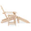 Highland Dunes Garden Adirondack Chair with Ottoman and Table Solid Fir Wood-1829923058