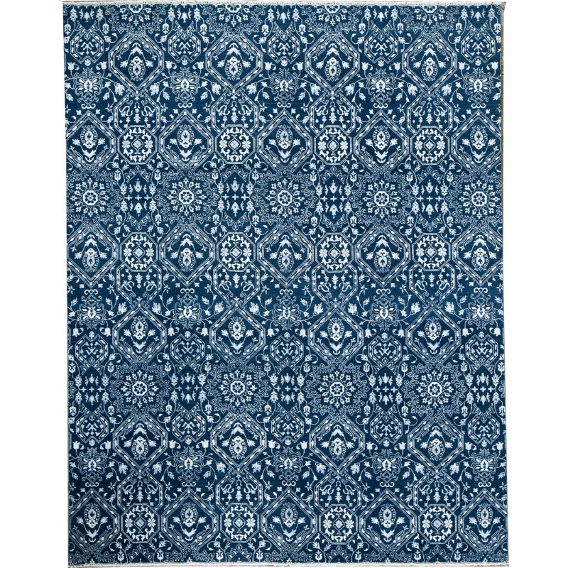 Tapis gris de haute qualité noué à la main de haute qualité