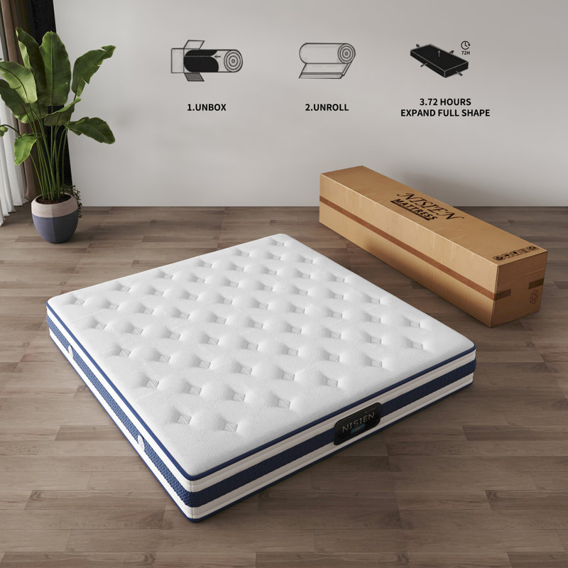 Shen Zhen Shi Yi Ma Shi Ye You Xian Gong Si YIMA 10'' Medium-Firm Hybrid Mattress, Full