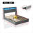Bed Frame With LED, 4 Under-Bed Portable Storage Drawers-1422646714
