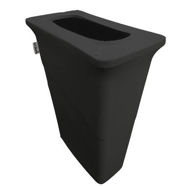 SUPERIO 13 Gal. Gray/Black Plastic Swing Top Trash Can 316 - The
