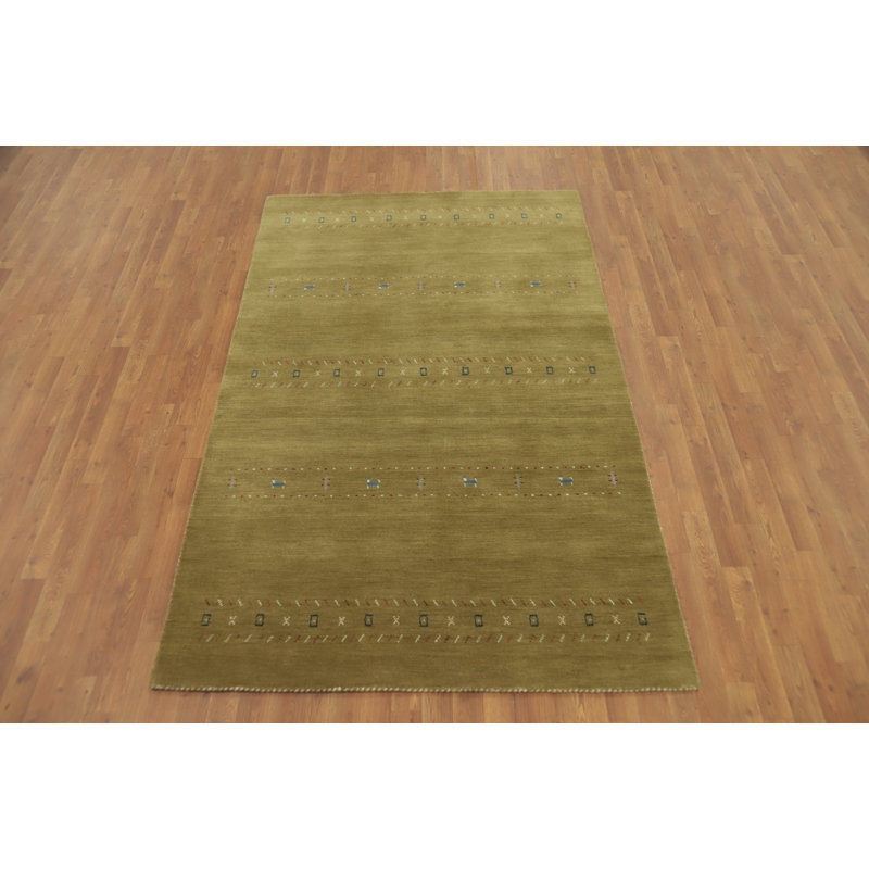 Tapis vert indien vert 5 x 8