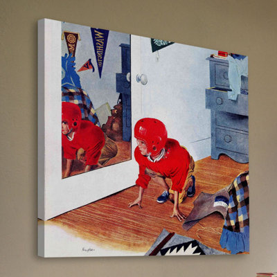 "home football" par george hughes, reproduction d’art sur toile tendue