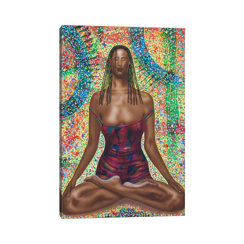 Lotus 1 Piece Painting on Canvas, 45.72cm H x 30.48cm W x 1.91cm D, Wrapped Canvas