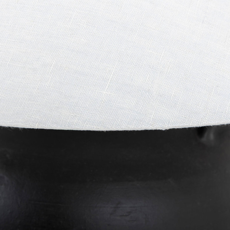 Civita Table Lamp, Aged Black Terracotta