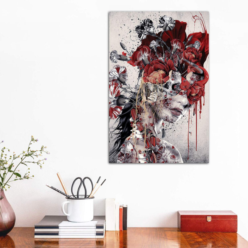 Queen Of Skull by Riza Peker - Wrapped Canvas Print, 66.04 cm H x 45.72 cm W x 1.91 cm D