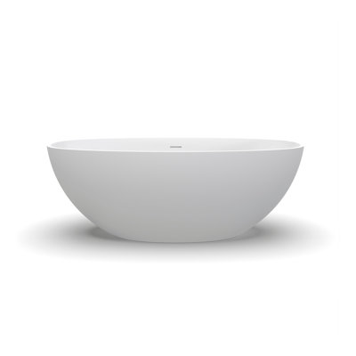 Baignoire autoportante en pierre artificielle de 61 pouces de petite taille à surface solide