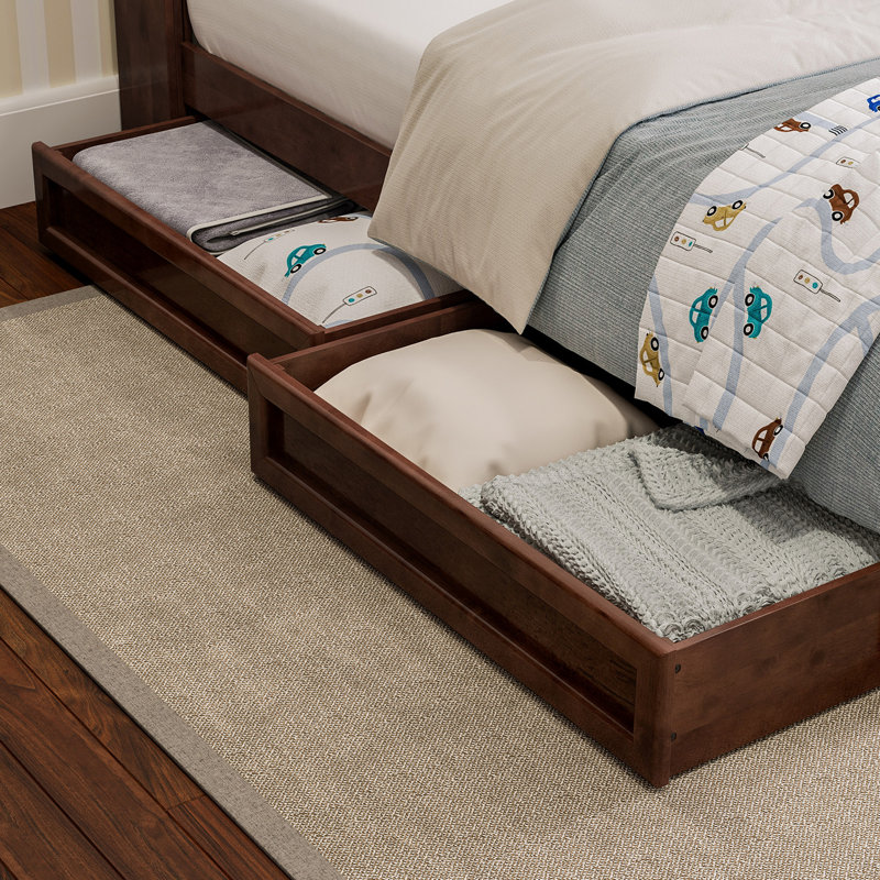 Nolah 2 Drawer Storage Drawer, Walnut
