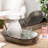 Industrial Grace: Set of 3 Nested Oval Galvanized Metal Decorative Planter Trays with Copper Trim Accents