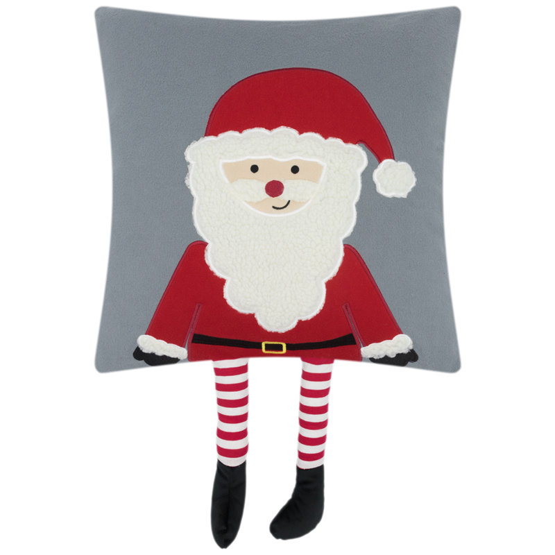 Appliqued Wool Blend Pillow Cover