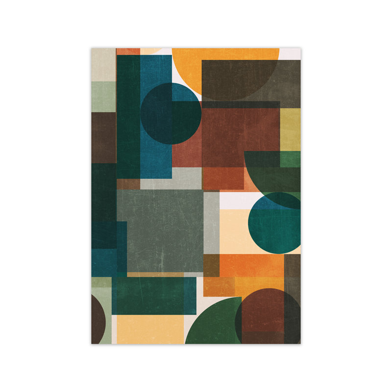 Colourful Abstract Modern - Print, No Frame, 29.7cm H x 21cm W x 4cm D