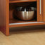 Buffet à buffet avec portes coulissantes et poignées en métal à quatre tablettes-1878637759