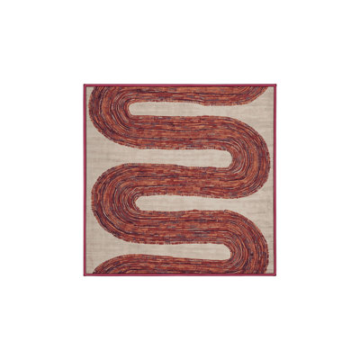 Machine Washable Red Area Rug