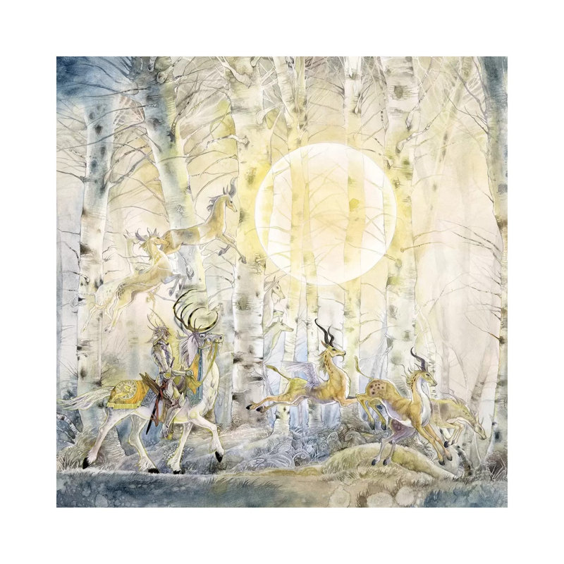 White Knight by Stephanie Law - Print on Canvas, Wrapped Canvas, 93.98 cm H x 93.98 cm W x 1.91 cm D