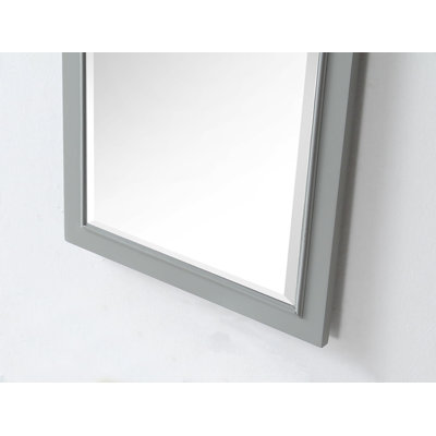 Carminda Solid Wood Rectangle Wall Mirror