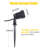 Black Hardwired/Plug-In 5W LED Metal Spot Light