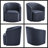 Armino Midnight Faux Leather Swivel Barrel Chair-1070871141