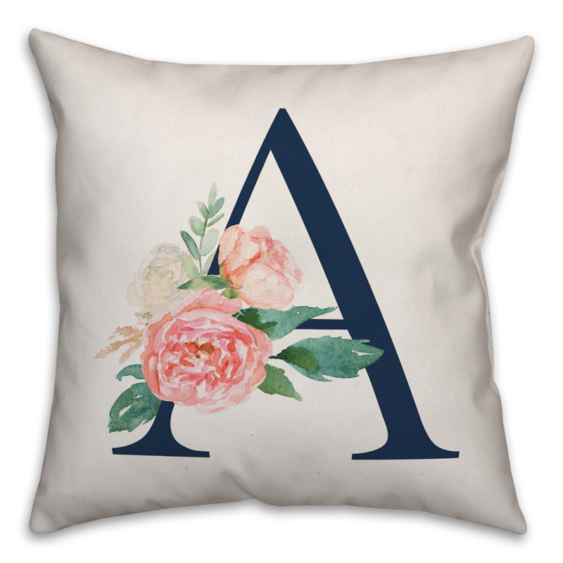 Housse et insert de coussin d'extérieur carré Monogram, A