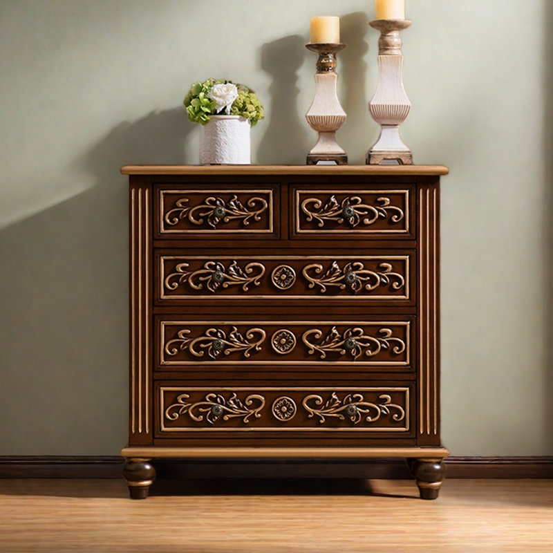 American style multi-function drawer accent chest, Brown
