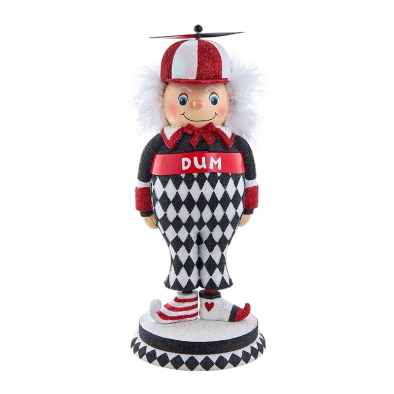 Casse-noisette en résine Kurt Adler, Tweedle Dum, rouge, 14,5 po