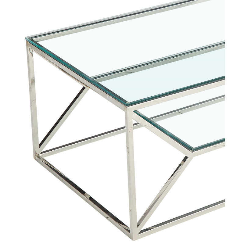Matteo Clear Glass Coffee Table