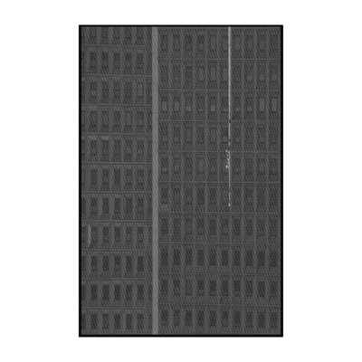 Tapis noir à motif géométrique Shelley