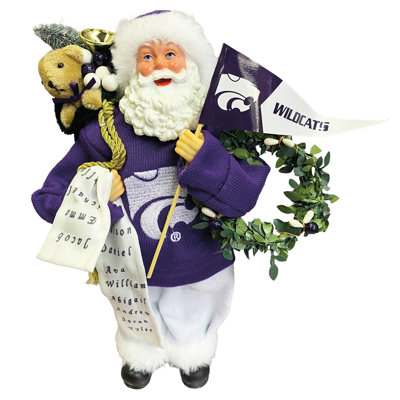 NCAA 12" College Spirit Proud Santa