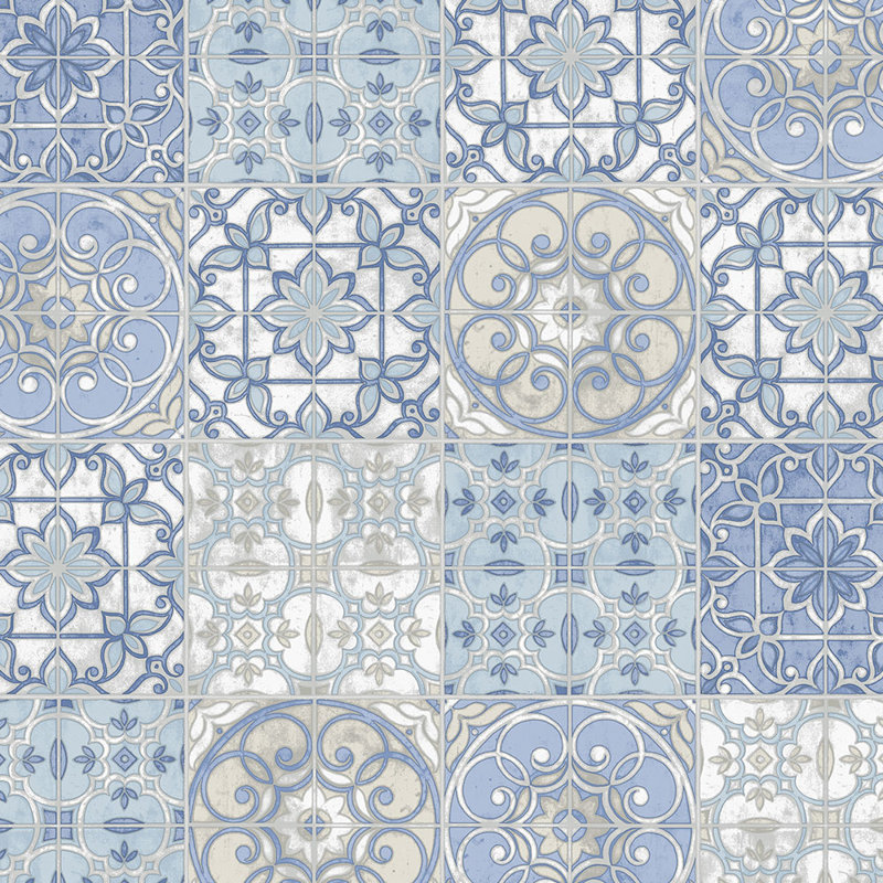 Rouleau de papier peint texturé lisse L 32,7 pi x l 20,5 po Radford, Bleu