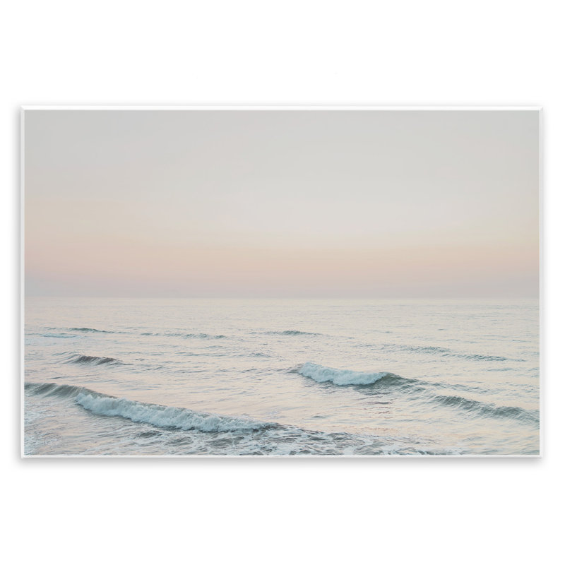 "Rolling Waves At Dawn", art mural sur bois par Sissi et Seb, H 10 po x l 15 po
