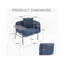 Chaise de loisir rembourrée avec tablette-1909364975