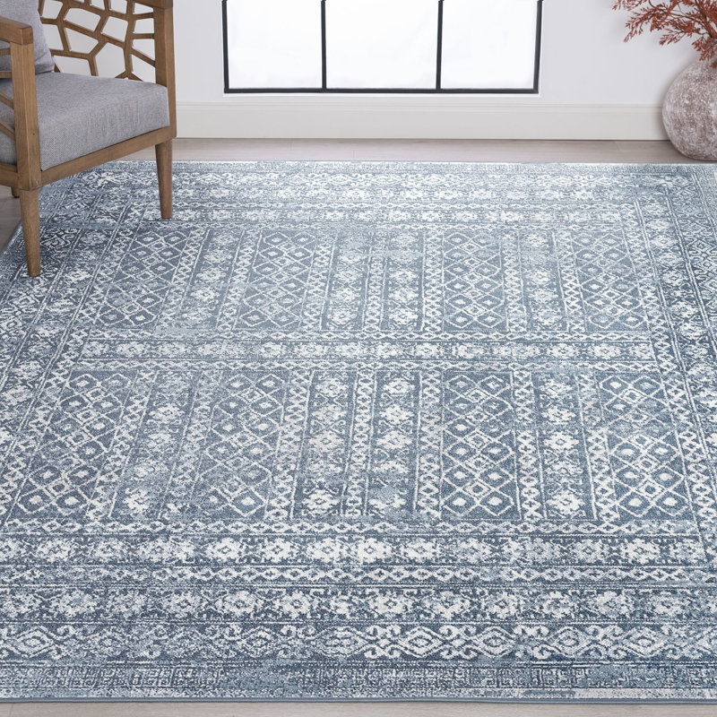 Tapis oriental bleu, Rectangle 7 pi 10 po x 10 pi 2 po