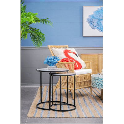 Ensemble de 2 tables de bout rondes