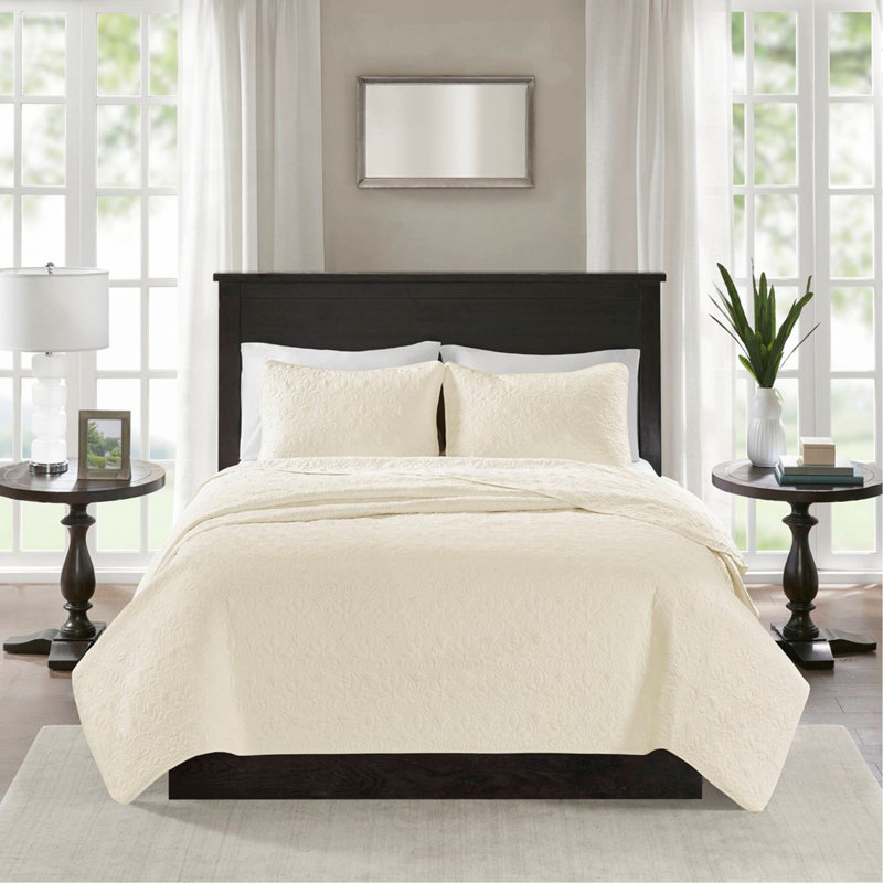 Reversible Quilt Set Cream Twin/Twin XL, Cream