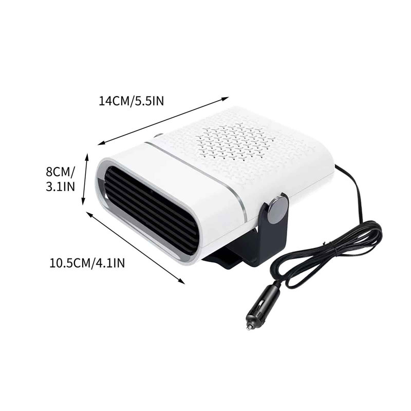 Car Heater Big Truck Car Heater Heat Inside The Car Winter Heater +2m Limiting Line, White