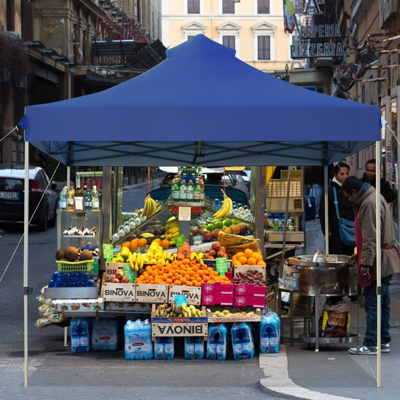 Akhai 3m x 3m Steel Pop-Up Canopy, Blue