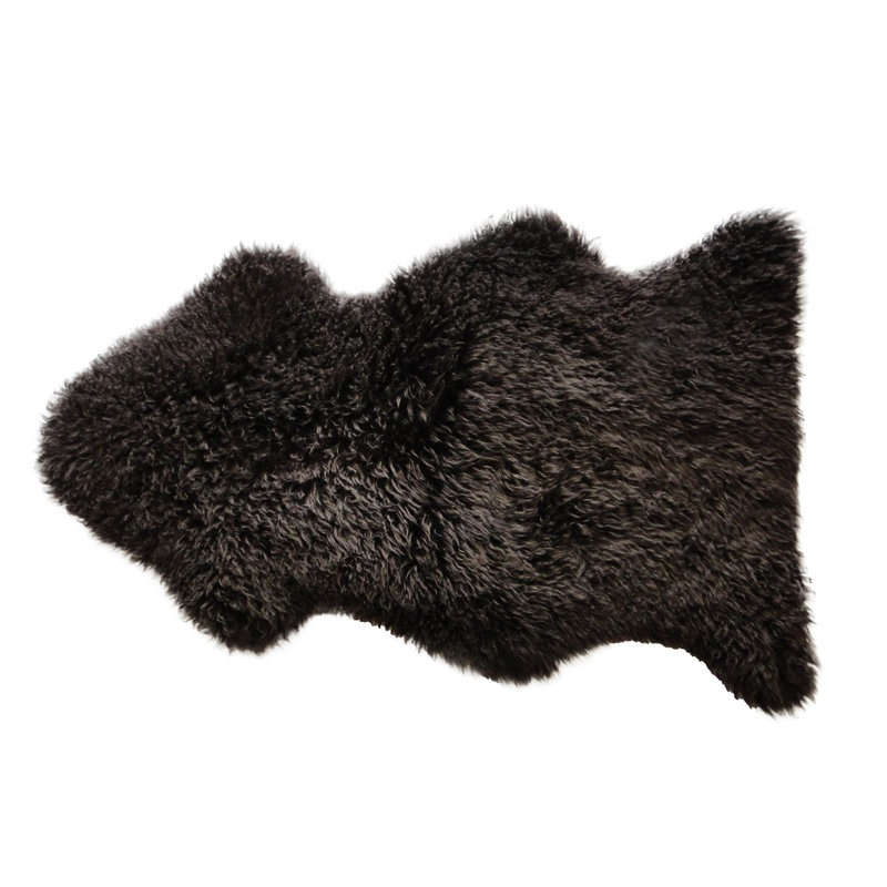 Tapis en laine naturelle bouclée 1 pi x 3 pi Fibre par Auskin, Cafecito