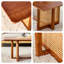 Table basse rectangulaire de style chinois en imitation de vent en rotin et noyer massif pour petit salon