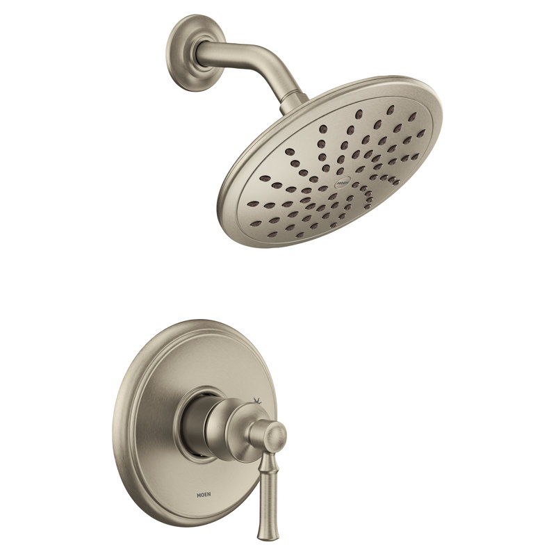 Moen Dartmoor M-CORE 2-Series Shower Trim Kit With Rainshower, Valve Required, Brushed Nickel