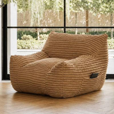 Oversized Comfy Bean Bag Chair for Adults with Ergonomic Support