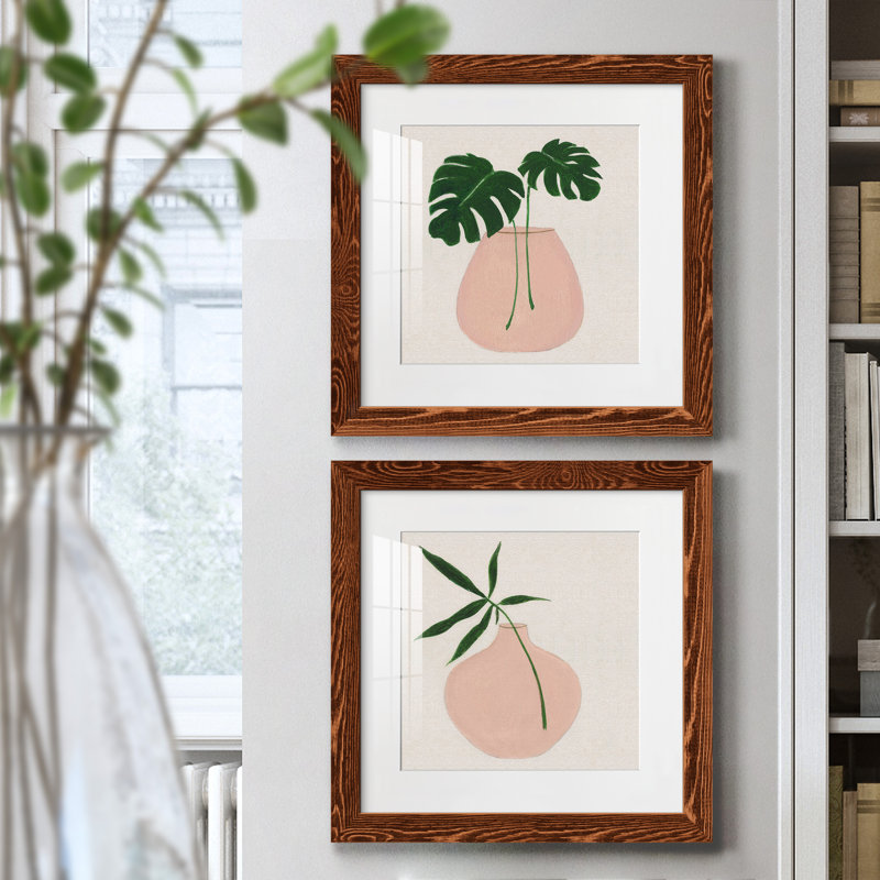 Simple Nature III - Ensemble de 2 peintures, Cadre en érable, H 17 po x l 34 po x P 1,5 po