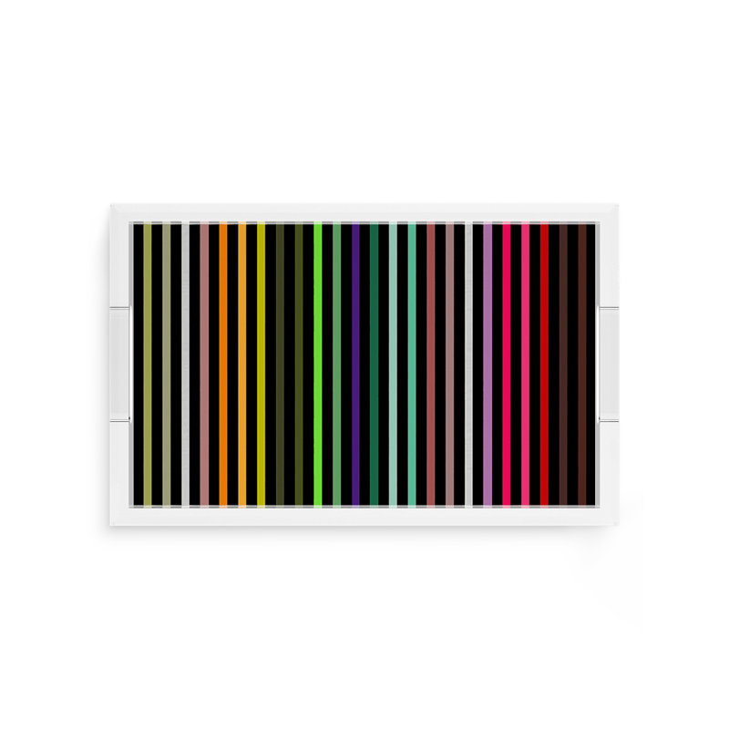 Spectrum Of Reality Black Acrylic Rectangle Decorative Tray, 12.5"W x 7.75"D x 2"H